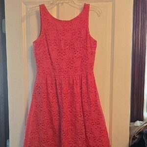 The Limited Coral Lace Mini Dress